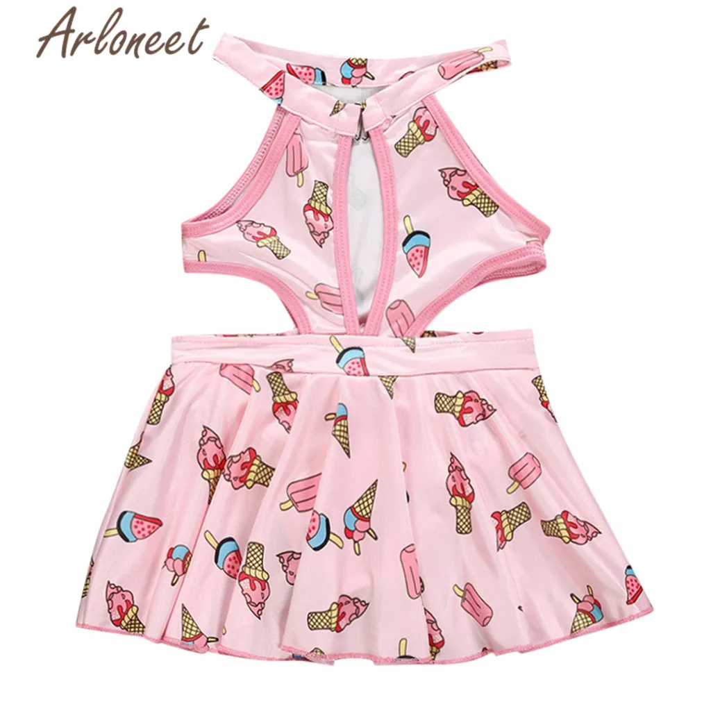 

ARLONEET Clothes swimwear girl one piece cartoon Print Vest girls summer beach wear swimsuit 2019 kids beachwear bathing costume