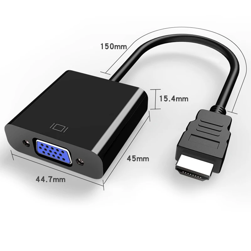 Кабель преобразователь HDMI VGA с аудио для ПК ноутбука планшета проектора PS4 XBOX 1080P| |
