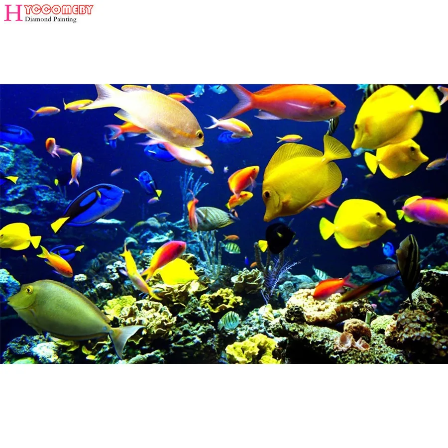 5D square Diamond Painting Animal Ocean Fish DIY full Diamond