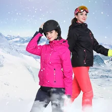 Профессиональные женские лыжные куртки зимние термальные лыжные куртки с длинными рукавами супер водонепроницаемый ветроустойчивый сноуборд топы Одежда для тренировок