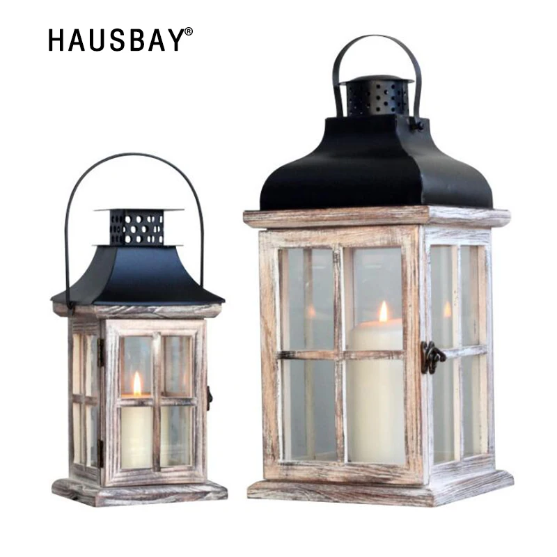 

Nordic Retro Style Candlestick Romantic Wedding Wind Light Bar Candle Holder Decor Home Decoration Wooden Candlestick 05437