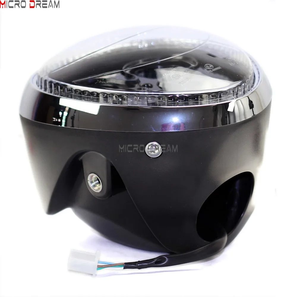 Светодиодная передняя фара E Mark в виде обезьяны для мотоцикла Honda Yamaha Triumph