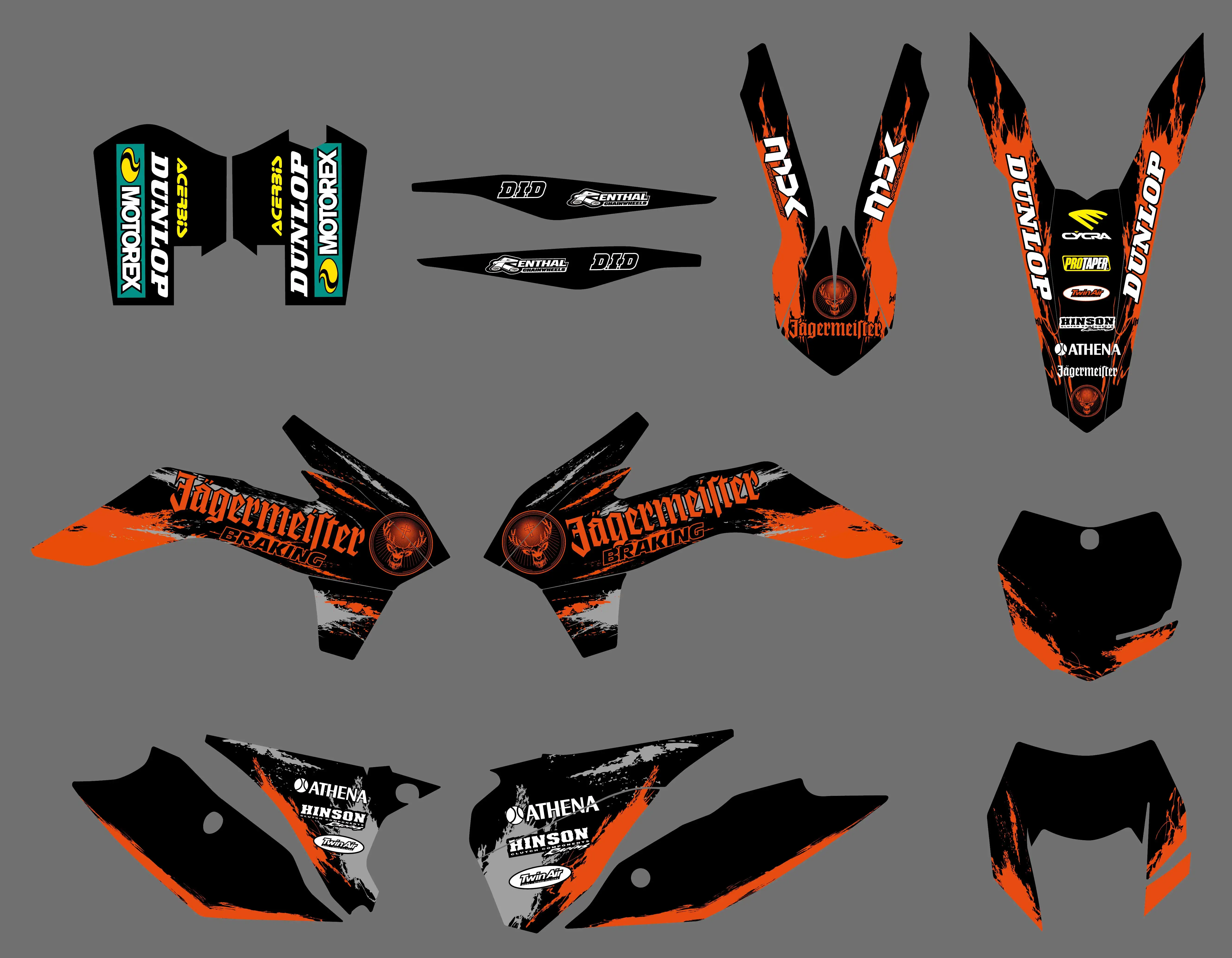 KTM EXC XC-W XCF-W 2014-2016 ENDURO graphics set motocross decals kit stickers