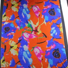 Шелковая шифоновая ткань с принтом для летнего шелкового платья и шелкового шарфа