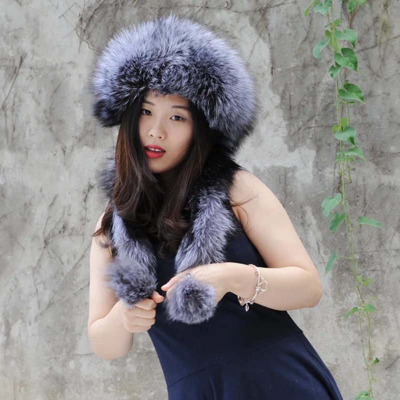 mad bomber trapper hat CX-C-175B New Design China Supplier 2017 Winter Women White Hat Warm Fox Fur Lady Hat Russian Hat mens leather bomber hat