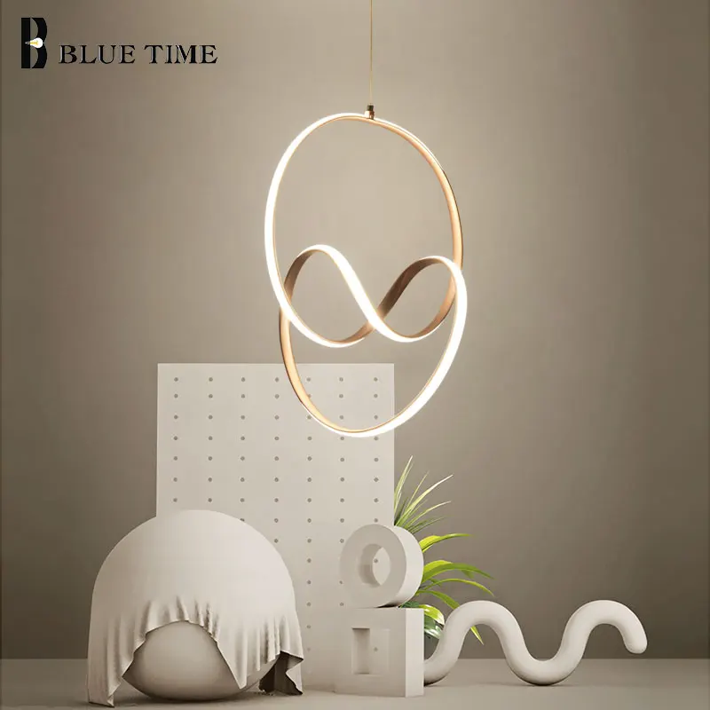 

Creative Led Chandelier Gold&Black&White Modern Led Chandelier Lighting Living room Dining room Kitchen Indoor Lighting Fixtures