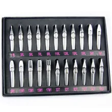 22 шт 304 нержавеющая сталь наконечник татуировки набор Профессиональный пистолет машина набор(RT, FT, DT)- TTK-01B