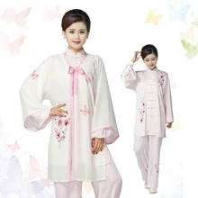 Customize Chinese Tai chi clothing kungfu uniform Martial arts clothes printed Qigong garment for women children kids boy girl