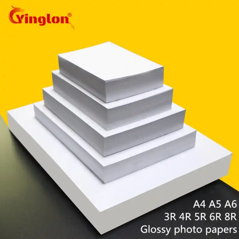 Photo Paper 3R 4R 5R 6R A5 A6 100 sheets 180g For Inkjet Printer High Glossy Photographic Coated