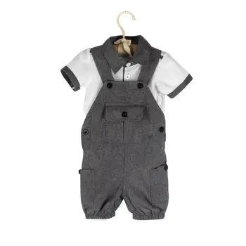 

2pcs Gentleman Newborn Toddler Infant Kid Baby Boy T-shirt Tops+Bib Pants Outfit Cotton Casual Popular Solid Boy Clothes Set Hot
