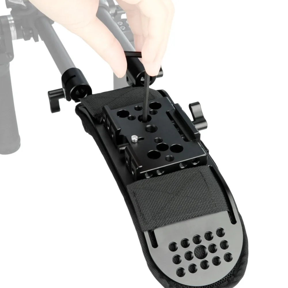 NICEYRIG Наплечная Опора с быстроразъемной направляющей Manfrotto 1/" 3/8" винт 15 мм стержень зажим для DSLR камеры Rig клетка на плечо