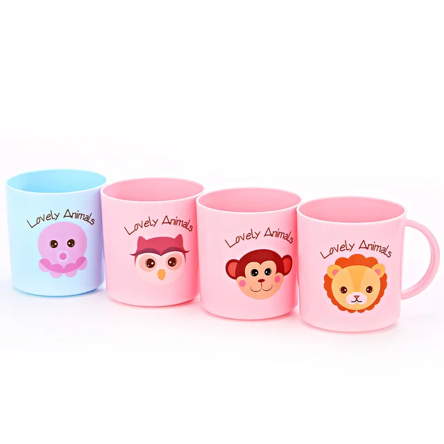 1Pcs 250ml Kids Children Cup Infant Baby Milk Cup with Handle Breakfast Mug  Drink Home Cup Yellow/Blue/Green/Pink Random Cartoon - AliExpress