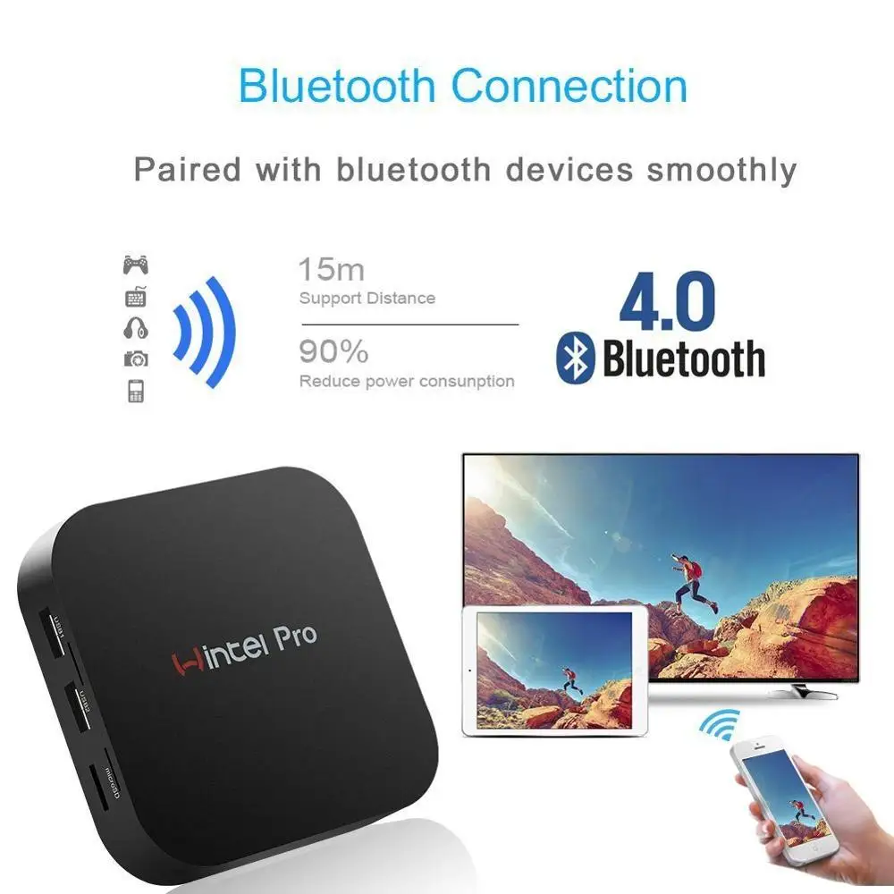 Wintel pro мини ПК intel atom X5 Z8350 1 44 ГГц четырехъядерный 2 ГБ/32 ГБ с WIFI BT4.0 RJ45 100 м LAN windows 10