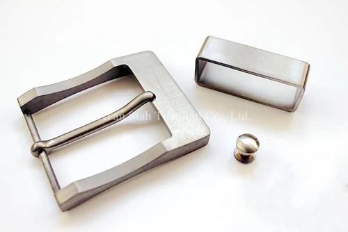 

High Quality Pure Titanium Pin Belt Buckle + Belt-loop + Mounting screw Harmless to skin for belt width less than 38mm 30g/pc