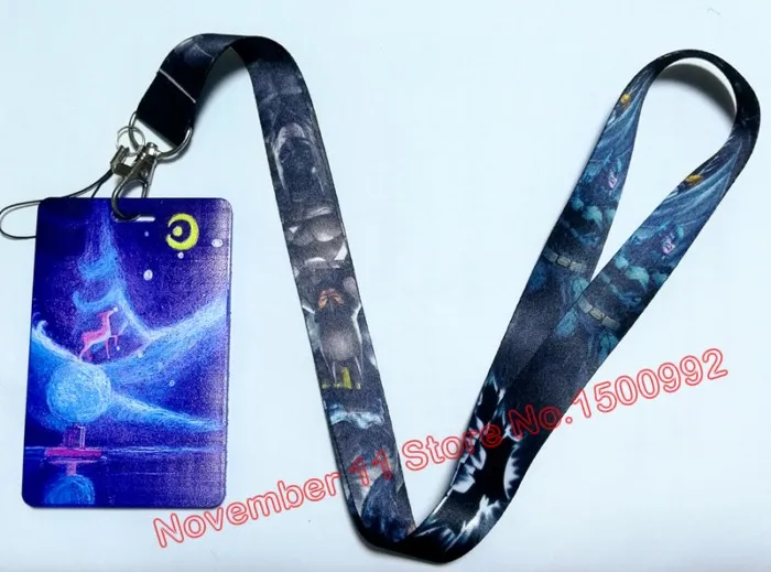 

New 2Pcs cartoon anime Lanyard ID Badge Holder Key Neck Strap kids gifts QW-686