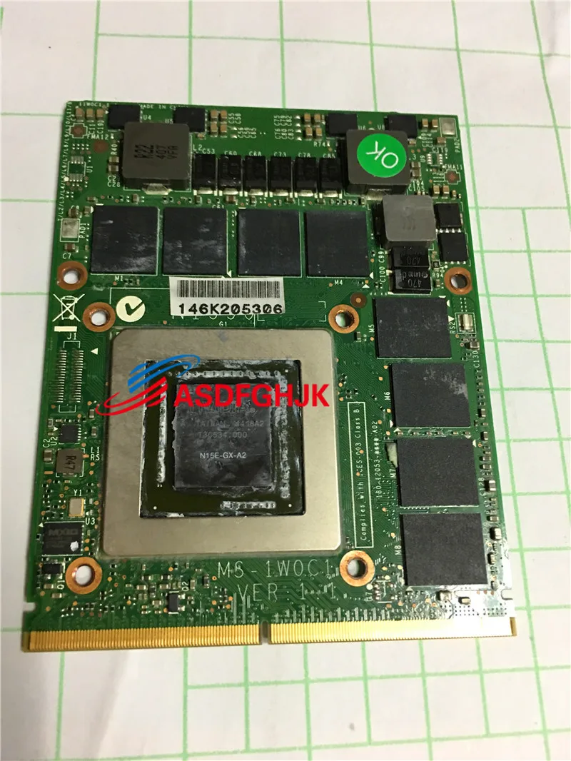 MS-1W0C1 VER:1.1 N15E-GX-A2 GTX 880M 4GB DDR5 Video VGA CARD FOR MSI GT70 GT60 GX660R GT660 MS-16F4
