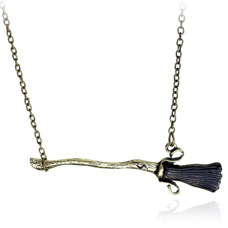 Гарри ожерелье Поттер Дары смерти ожерелье с метлами небольшой подарок деятельности подарок кулон - Цвет: 1