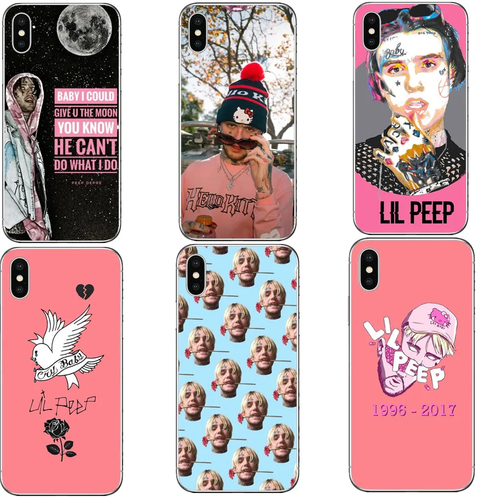 

Fashion Lil Peep Rose bird Logo Hip Hop Rapper Hard PC Phone Cases Cover For iPhone X 5 5S SE 6 6SPlus 7 8 Plus XS MAX XR XS