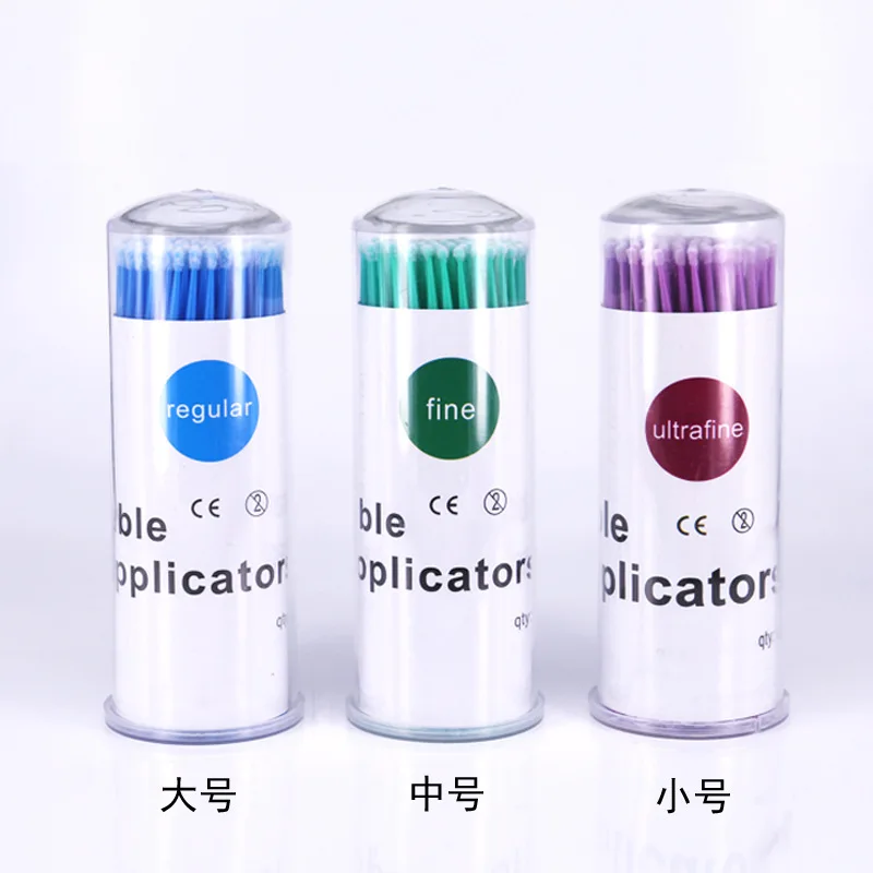 

100pcs Eyelash Tattoo Embroidery Lip Grafting Eyelash Removal Cotton Swabs Dental Disposable Micro Clean Brush Applicator Stick