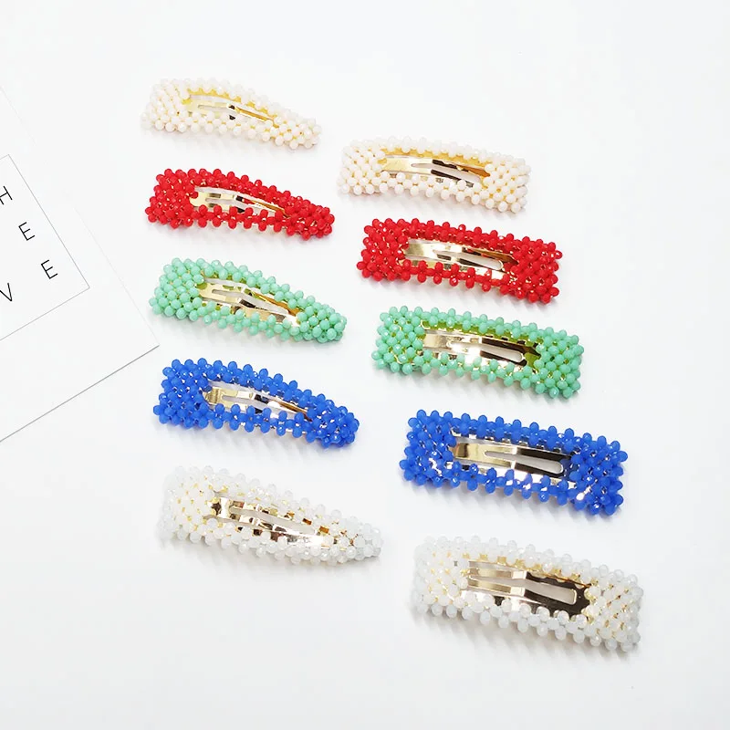 

YY JULY Korean Colored Crystal Hair Clips for Women/girls Barrettes Hair Clips for Hair Accessories Hairpins Headwear