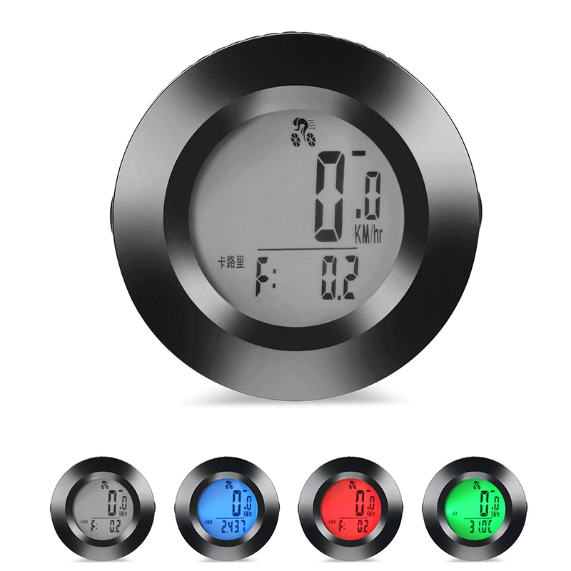

Round Multi-Functional Large-screen Backlight Waterproof Bicycle Computer Odometer Bike Speedometer Bicycle Stopwatch