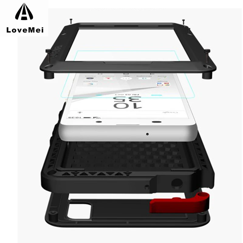 

Love Mei For Sony Xperia Z5 Compact Z5 Premium Case Cover Waterproof Shockproof Aluminum Back Phone Cases For Sony Xperia Z5