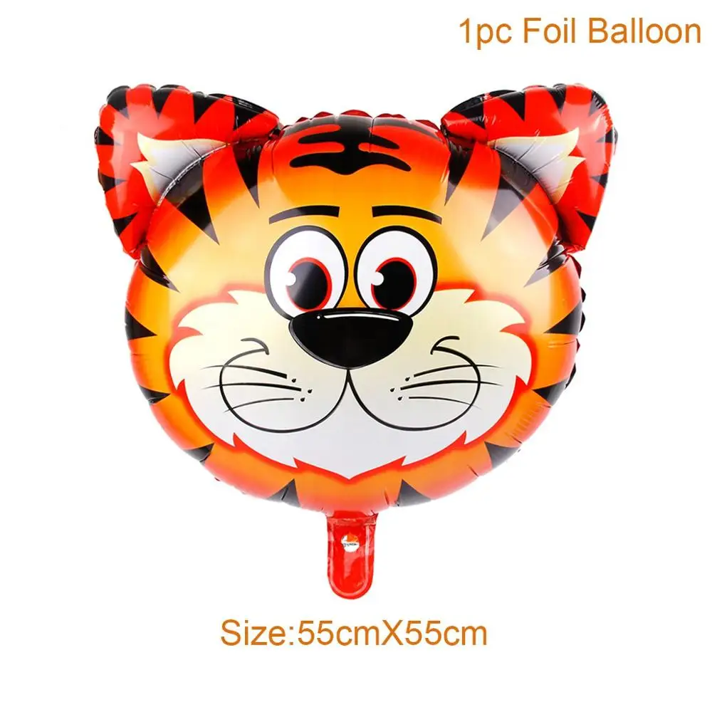 FENGRISE воздушный шар в виде животных джунглей для вечеринки в стиле сафари, воздушный шар 0, 1, 2, 3, 4, 5, 6, 7, 8, 9 цифр, воздушный шар в виде джунглей, товары для вечеринки на день рождения - Цвет: Tiger