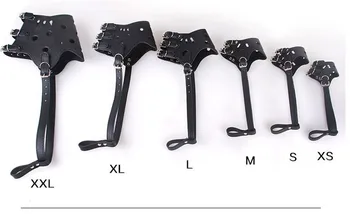 

FM22 New Luxury Leather Pet Dog Muzzle Adjustable Dog Mask Grooming Muzzle for Small large Dogs Anti Bite Safety Free shipping