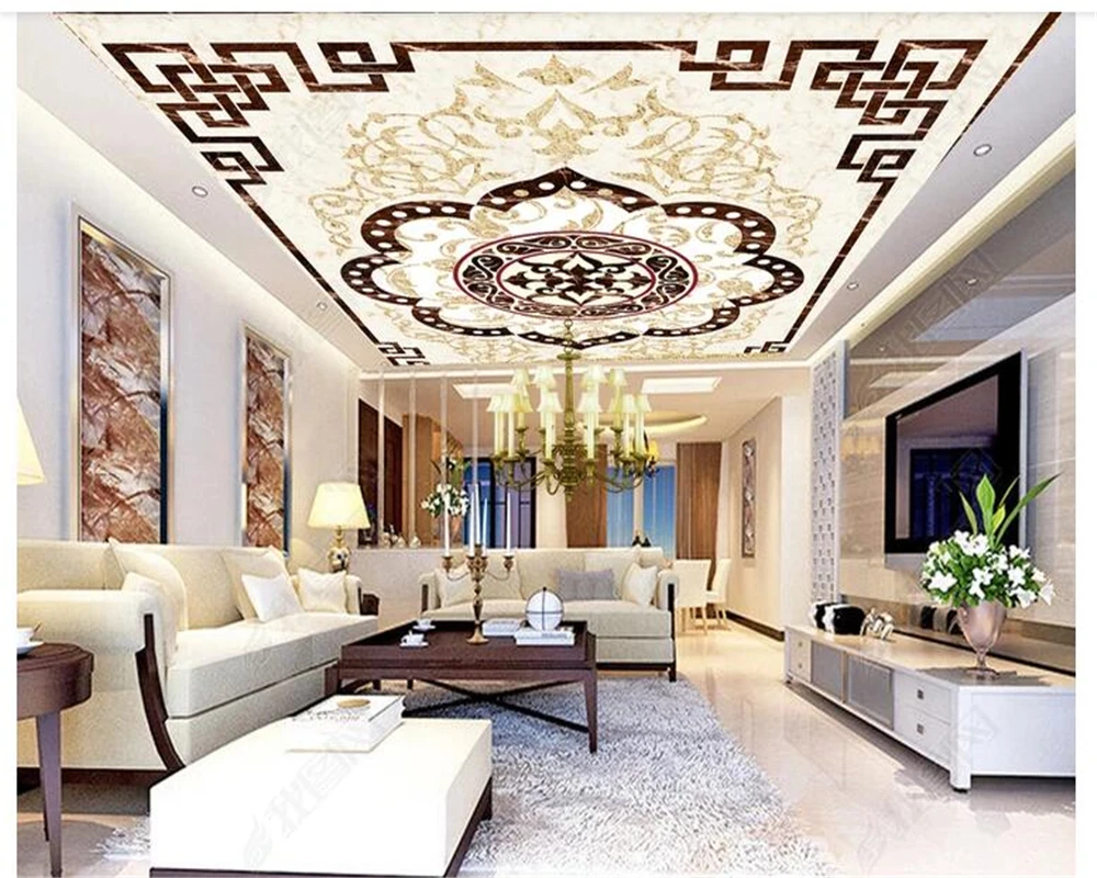 beibehang papel de parede European mosaic tile water knife parquet floor carpet pattern zenith mural wallpaper hudas beauty