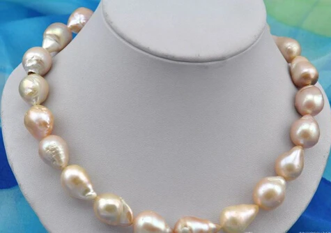 

huij 001706 baroque pink reborn keshi pearl necklace