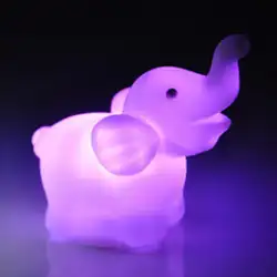 Новые творческие слон светодио дный ночь свет лампы 7 цветов Изменение для Спальня/Home/Дисплей вечерние/Декор подарок