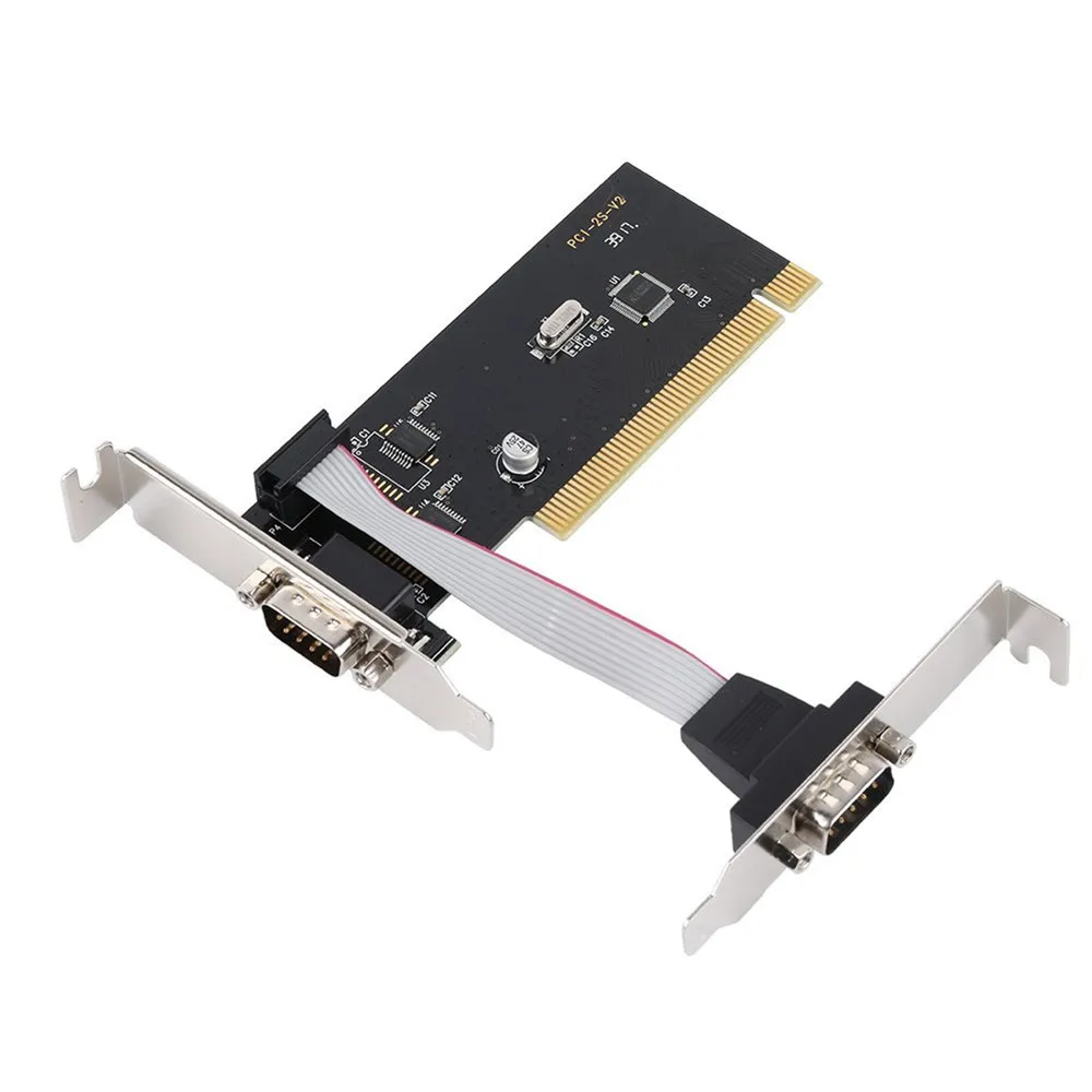 PCI 2 порта последовательная карта расширения в промышленный DB9 COM RS232 конвертер
