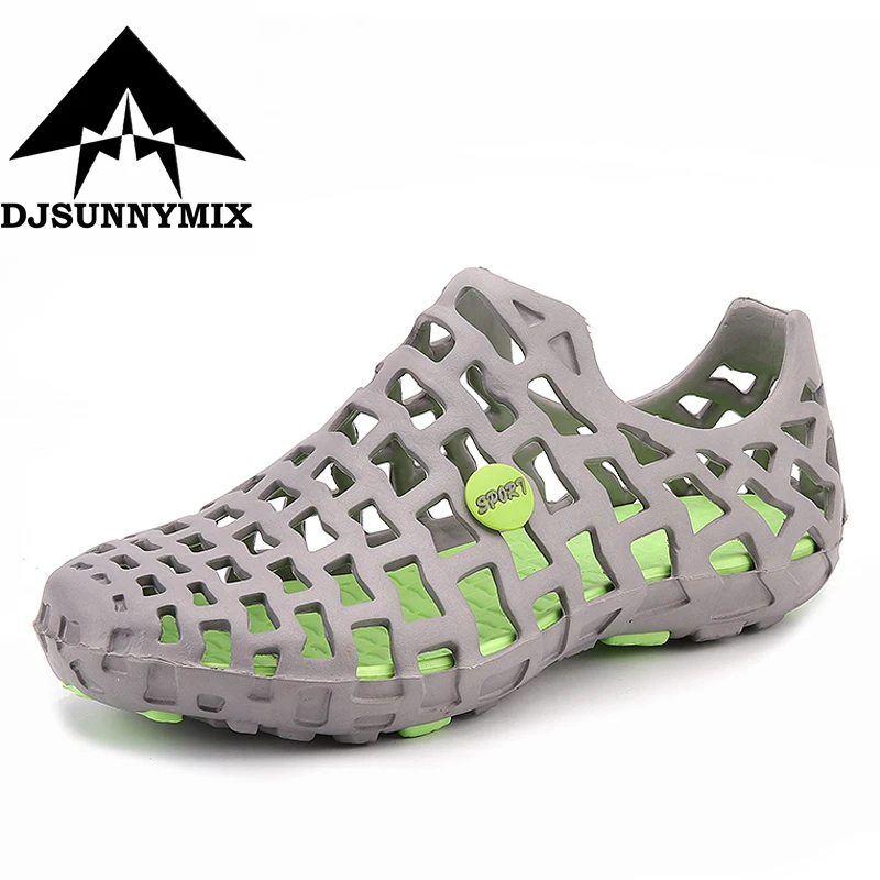 

Men Breathable Hollow Lover Double layer Mesh Shoes Unisex Flat Casual Beach Sandalias 2018 New Summer Couple Hole Sandals