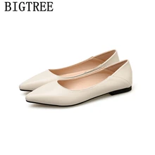 Женская Весенняя обувь; кожаная обувь; женские лоферы на плоской подошве с острым носком; женская обувь без застежки; chaussures femme sapato feminino