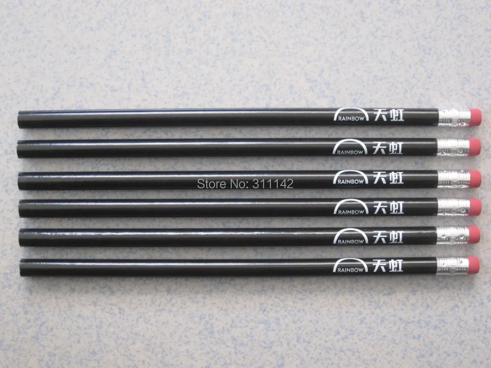 

Promotional Buy Write Pencil black pencil with eraser Round Pencil