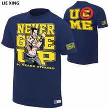 2018 New Tee Shirt Homme Mens T-shirt NEVER GIVE UP Workout Wrestling 28 Styles Short Sleeves Fashion T Shirt Men Clothes