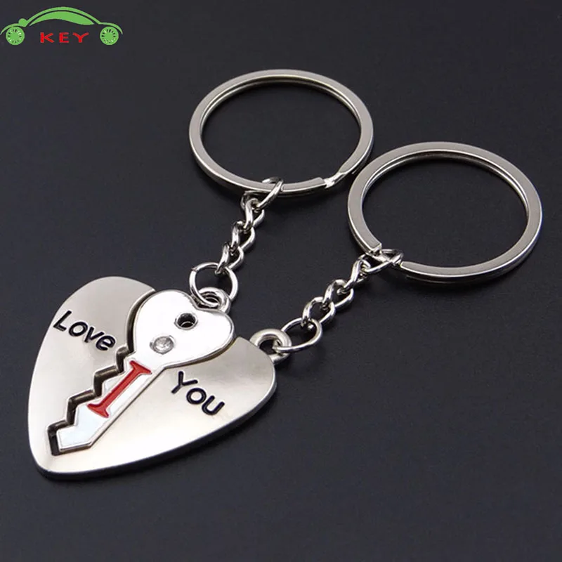 I Love You, металлический брелок для ключей в виде сердца, для автомобиля, для мотоцикла, для Audi Dodge, Mercedes, Volvo, Lada, Holden, BMW, брелок для ключей