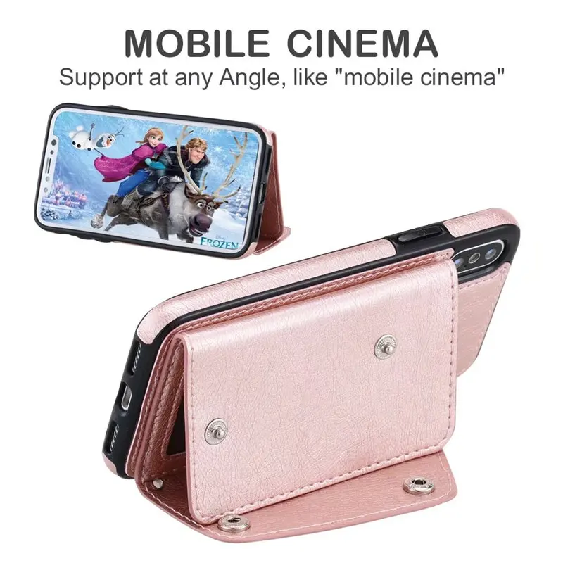 Luxury Cover for iPhone X Case Wallet Cards Slots (16)