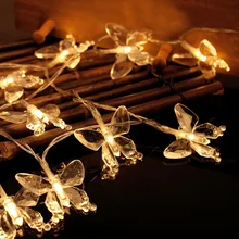 20 светодиодный s Рождественская бабочка светодиодный светильник s на батарейках светильник ing Хэллоуин Свадебная вечеринка Декоративный светодиодный светильник