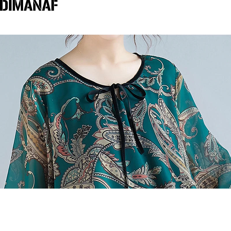 Женский винтажный сарафан DIMANAF пляжное платье большого размера с оборками и