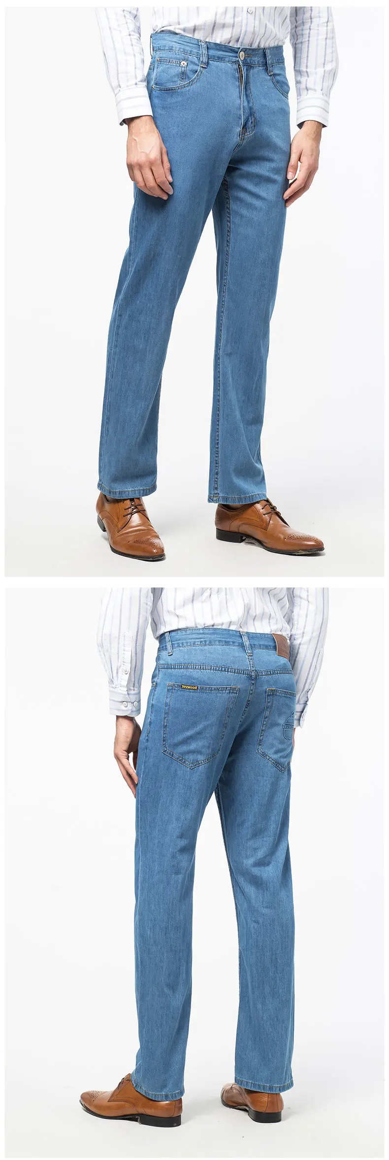 Мужские джинсы с высокой талией, хлопок, новинка, летние легкие джинсы, Классические мужские дизайнерские мешковатые джинсовые комбинезоны