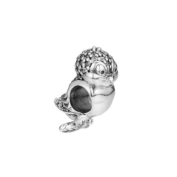 

CKK Silver 925 Jewelry Fits Pandora Bracelets Snow White's Bird Charm Fashion Beads Original Sterling Silver Making