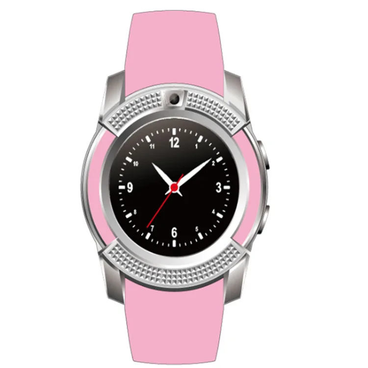 Смарт-часы V8 \ Y1, мужские спортивные часы с Bluetooth, женские, дамские, Rel gio, умные часы с камерой, слотом для sim-карты, Android Phone, PK DZ09 A1 - Цвет: V8 pink