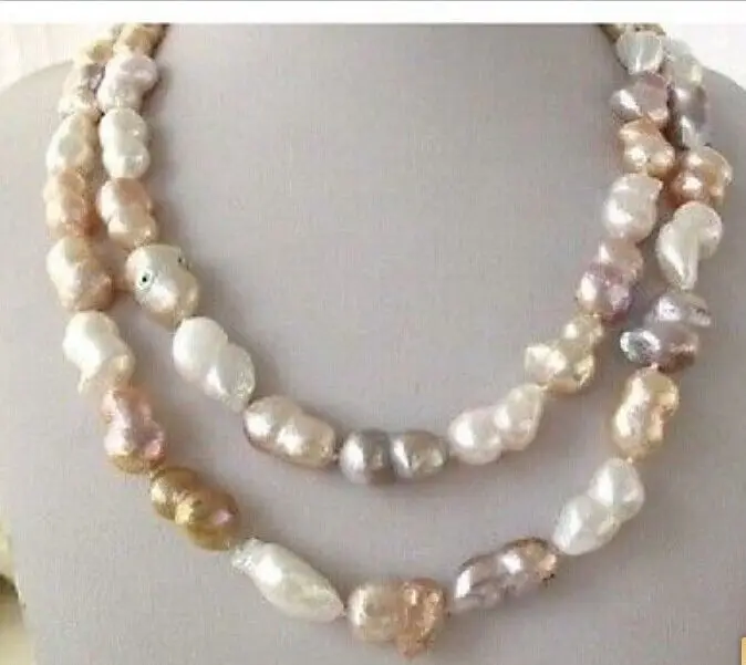 

HOT## Wholesale > >>> 18-22mm natural south sea multicolor pearl necklace 36inch
