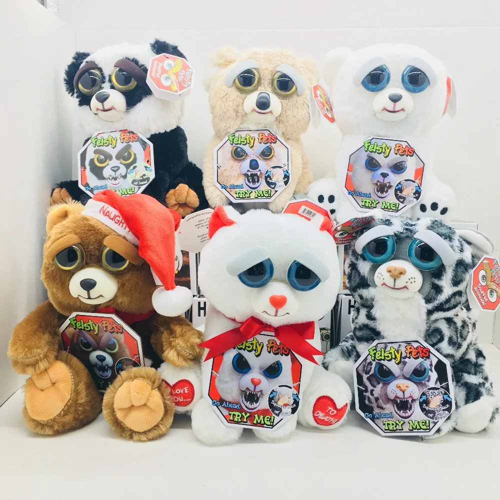 Feisty Pets Unicornio Fox Bunny Rabbit Panda Stuffed Change Face Pink Pepa Pig George Plush