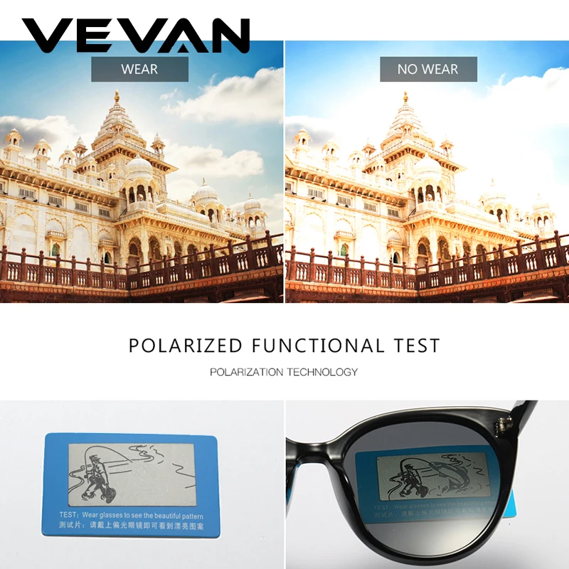 VEVAN, модные солнцезащитные очки кошачий глаз, женские, поляризационные, уф400, Ретро стиль, солнцезащитные очки, женские, для вождения