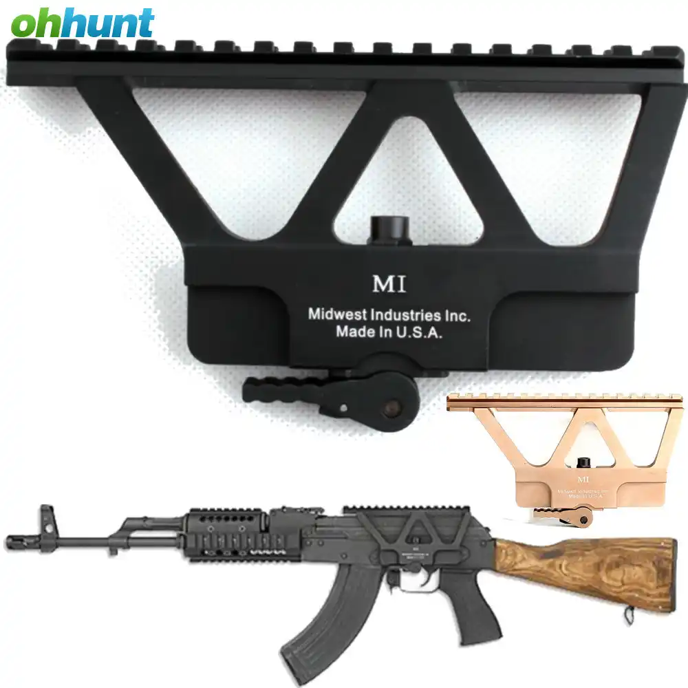 Ohhuntクイックデタッチak銃レールスコープマウントベース取付ak 47 Ak 74 狩猟ライフルスコープアクセサリー Scope Mounts Accessories Aliexpress