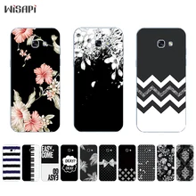 Для samsung Galaxy A7 TPU чехол для телефона A320 A520 A720 оболочка прозрачная для A3 A5() Задняя Крышка черный и белый узор