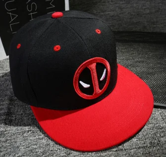 Аниме дэдпул вышивка хип-хоп Snapback шляпа хлопок Повседневная плоская бейсболка для мужчин и женщин Gorras Повседневная кость подарок на день рождения - Color: NO.4
