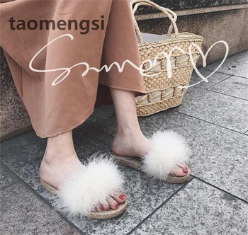 

Taomengsi Slipper female summer new style 100 take ulzzang wool outside wear small and fresh flat female slipper